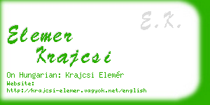 elemer krajcsi business card