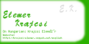 elemer krajcsi business card